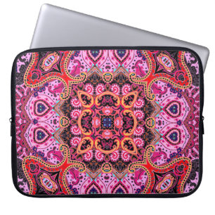 Multicolor paisley, scarf print design laptop sleeve