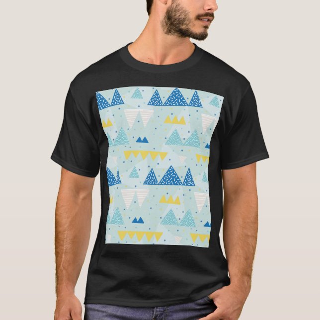 Multicolor Party: Fun Seamless Pattern. T-Shirt (Front)