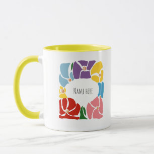Multicolor personalised with a name. mug