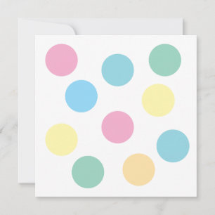 Multicolor Polka Dots Flat Card