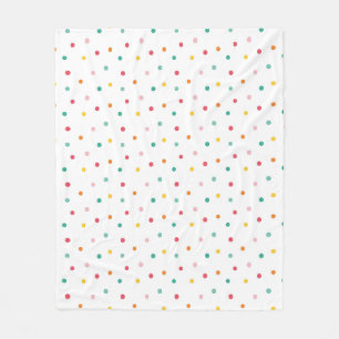 Multicolor Polka Dots Fleece Blanket