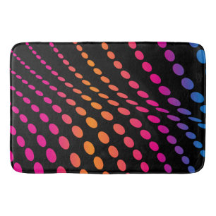 Multicolor polkA DOTS geometric pattern Bath Mat