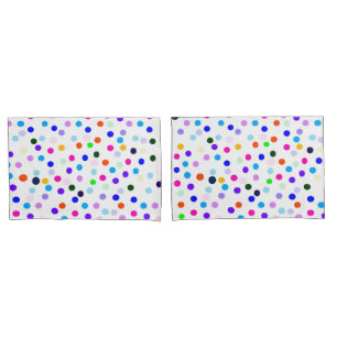 Multicolor Polka Dots Standard Pillowcases