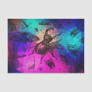 Multicolor Prism with Bugs Tissue Paper