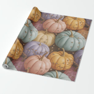 Multicolor Pumpkin Pattern Wrapping Paper