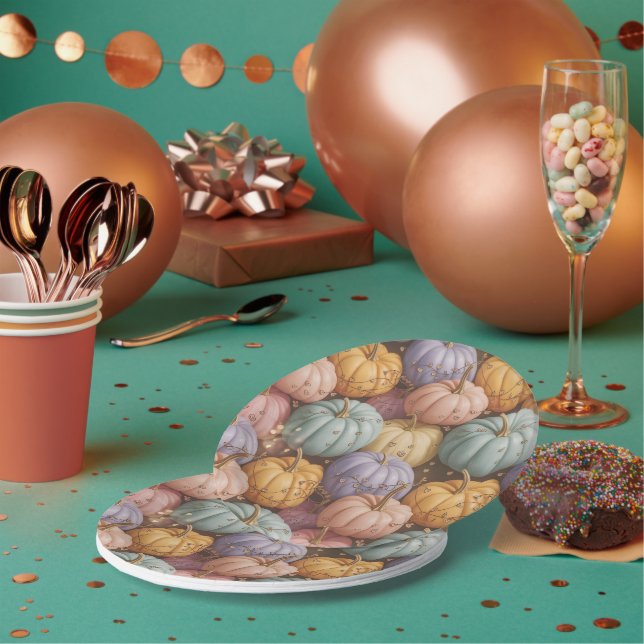 Multicolor Pumpkin PatternThrow, Paper & Party  Plate (Multi)