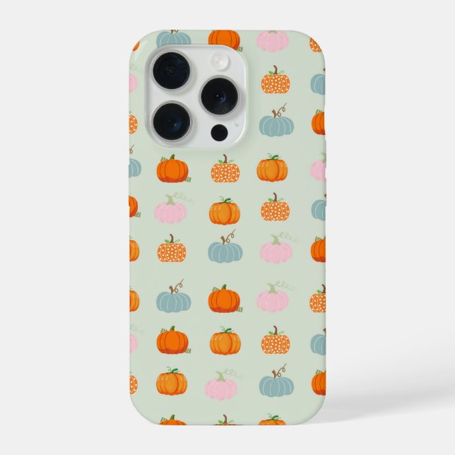 Multicolor Pumpkins Pattern iPhone Case (Back)