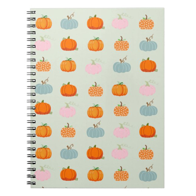  Multicolor Pumpkins Pattern Notebook (Front)