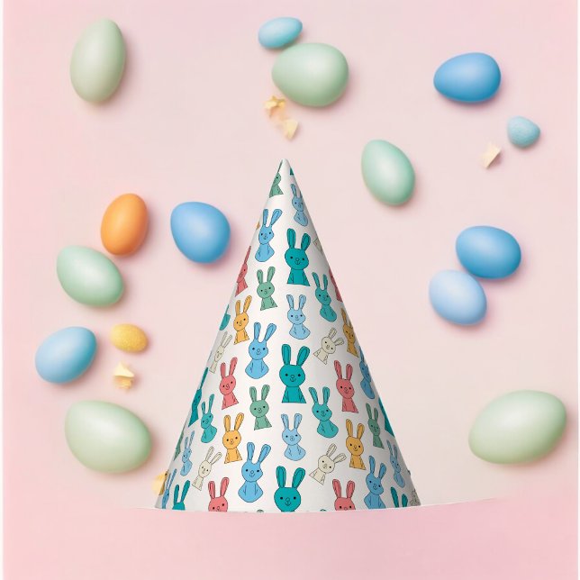 Multicolor Rabbit Cartoon Party Hat (easter bunny Paper party hat, Kids,adults,party birthday hat,Baby Shower,wedding,celebration hat)