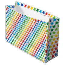 Multicolor Rainbow Stars Print, Unicorn Rainbow