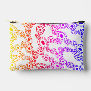 Multicolor Random Abstract Circle Blob Shapes Accessory Pouch