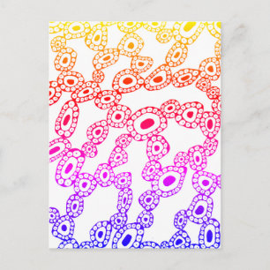 Multicolor Random Abstract Circle Blob Shapes Postcard