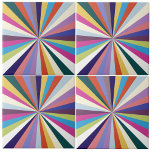 Multicolor Rays Summer Ceramic Tile<br><div class="desc">Colourful rays</div>