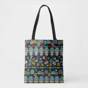Multicolor seamless pattern. Boho style decorated  Tote Bag