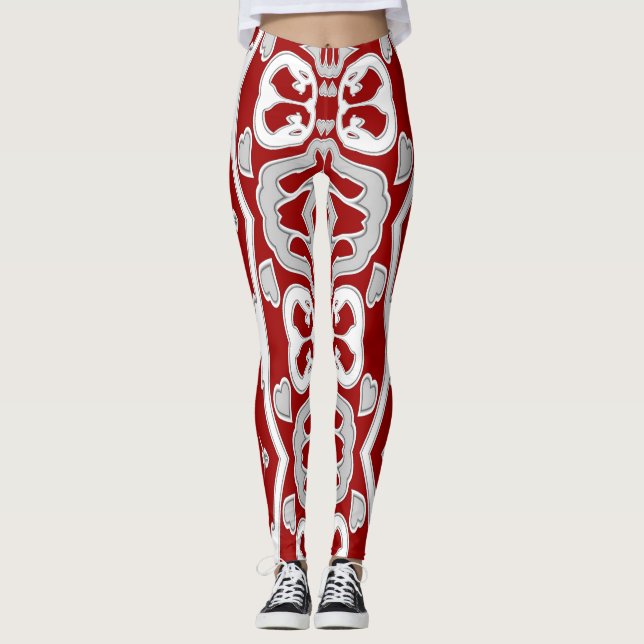 Multicolor seamless pattern "Ratti_Creative_Arts" Leggings (Front)