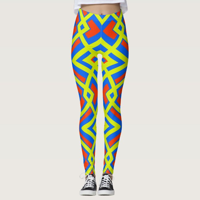 Multicolor seamless pattern "Ratti_Creative_Arts" Leggings (Front)