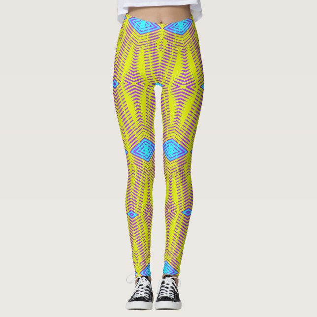 Multicolor seamless pattern "Ratti_Creative_Arts" Leggings (Front)