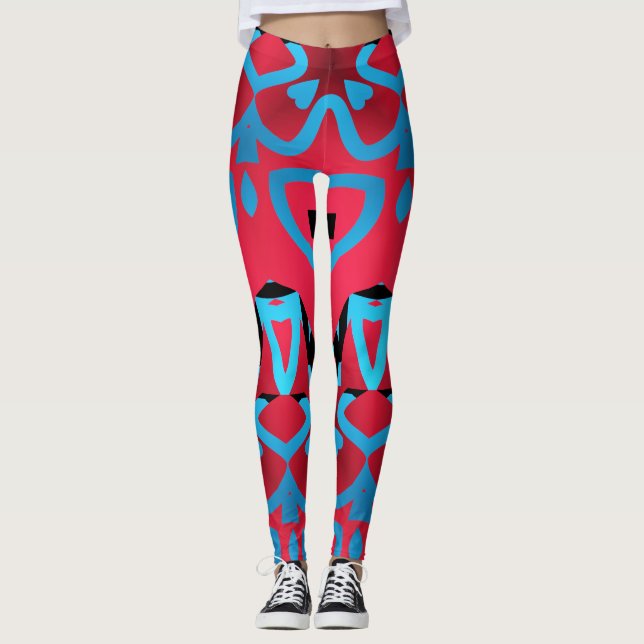 Multicolor seamless pattern "Ratti_Creative_Arts" Leggings (Front)