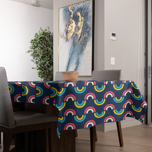 Multicolor semi-circle Pattern Tablecloth (table cloth)