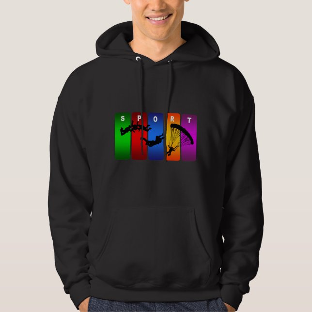 Multicolor Skydiving Emblem Hoodie (Front)