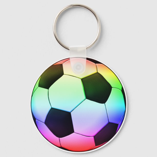 Multicolor Soccer Ball Key Ring (Front)