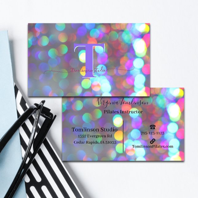 Multicolor Sparkles Business Card (Creator Uploaded)
