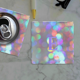 Multicolor Sparkles Glass Coaster