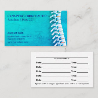 Multicolor Spine Art Chiropractic Appointment Card