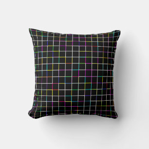 Multicolor Square Lined Pattern Cushion