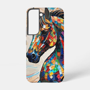 Multicolor Stained Glass Mosaic Horse 15 Samsung Galaxy Case