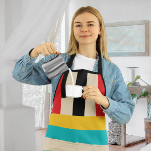 Multicolor Stripe Stripes Apron