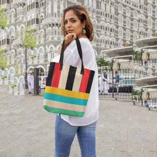 Multicolor Stripe Stripes Tote Bag
