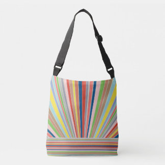 Multicolor striped crossbody bag
