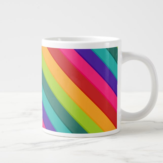 Multicolor Striped Large Coffee Mug (Right)