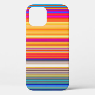 Multicolor Striped Pattern iPhone 12 Case