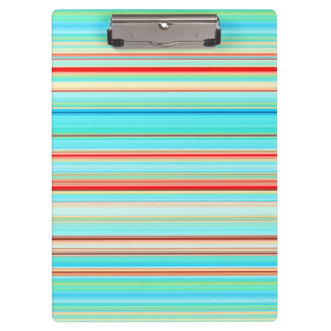 Multicolor Striped Pattern Clipboard (Front)