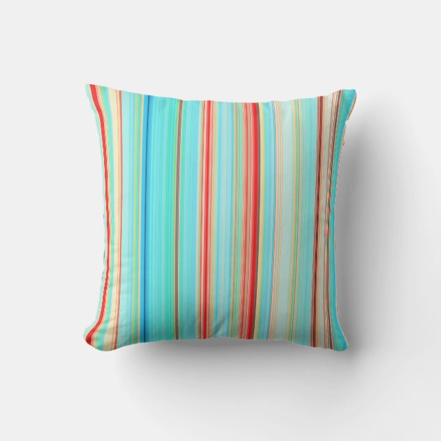 Multicolor Striped Pattern Cushion (Front)