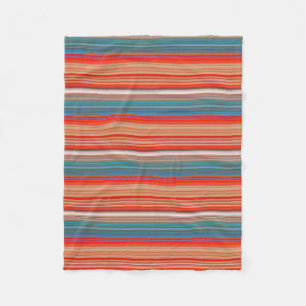 Multicolor Striped Pattern Fleece Blanket