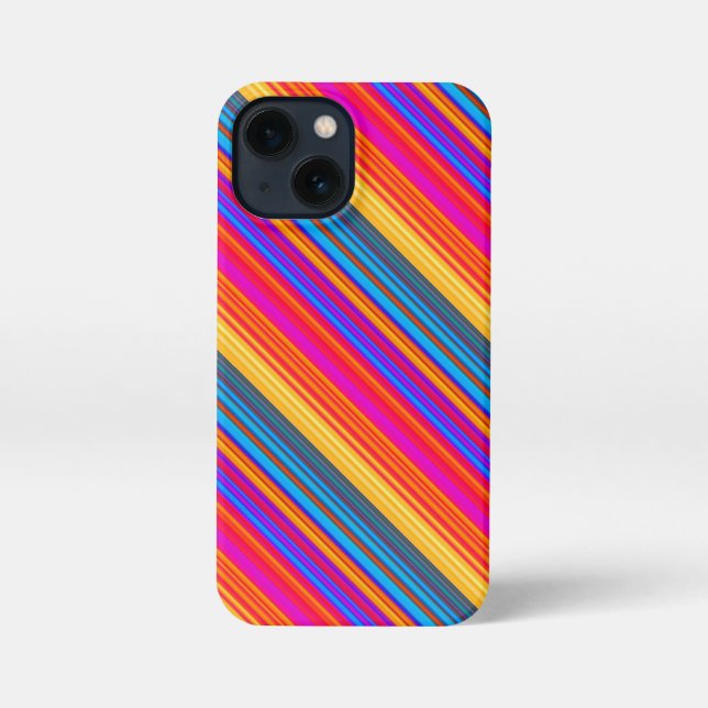 Multicolor Striped Pattern iPhone Case (Back)