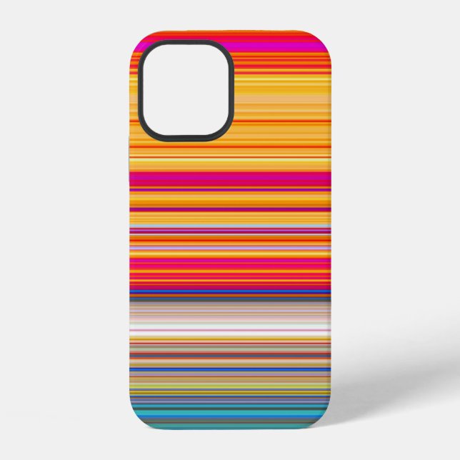 Multicolor Striped Pattern iPhone Case (Back)