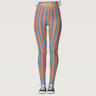 Multicolor Striped Pattern Leggings