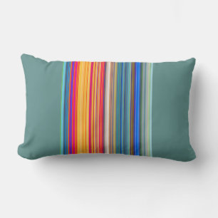 Multicolor Striped Pattern Lumbar Cushion