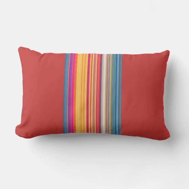 Multicolor Striped Pattern Outdoor Cushion (Front)