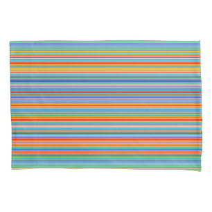 Multicolor Striped Pattern Pillowcase