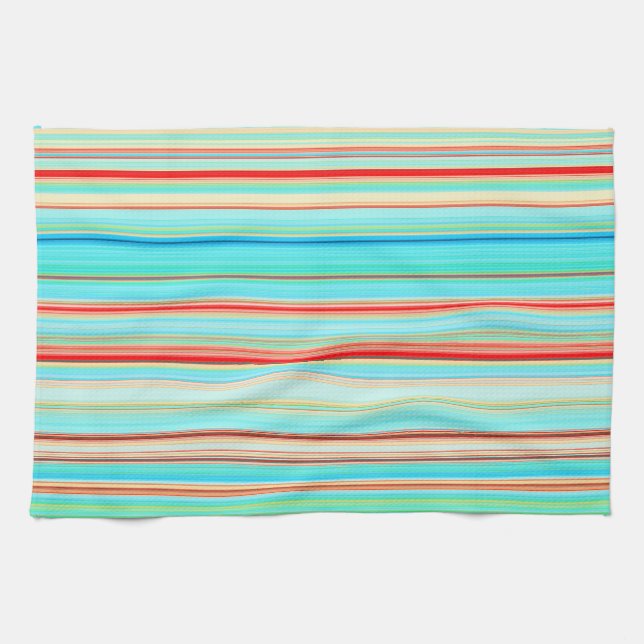 Multicolor Striped Pattern Tea Towel (Horizontal)
