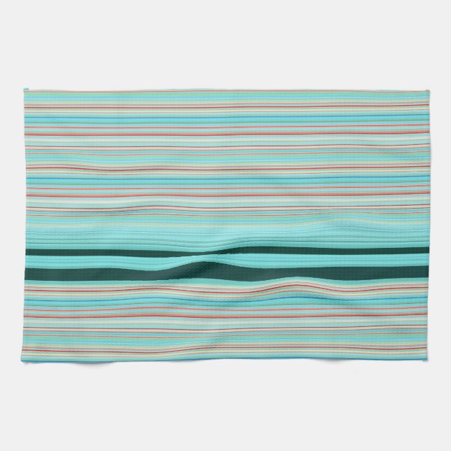 Multicolor Striped Pattern Tea Towel (Horizontal)