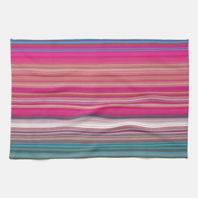 Multicolor Striped Pattern Tea Towel (Horizontal)
