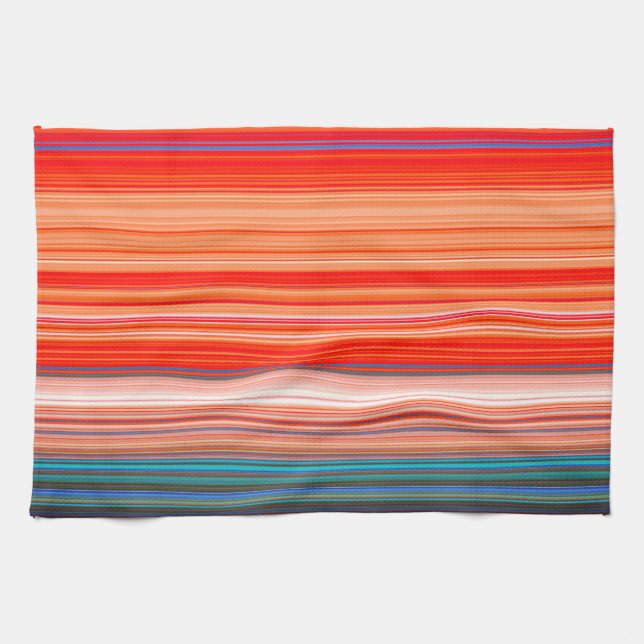 Multicolor Striped Pattern Tea Towel (Horizontal)