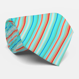 Multicolor Striped Pattern Tie