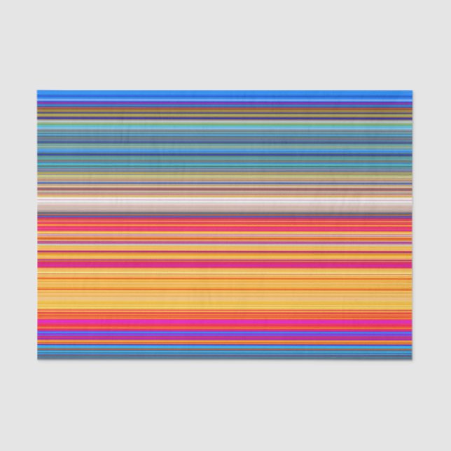 Multicolor Striped Pattern Tissue Paper (Front)